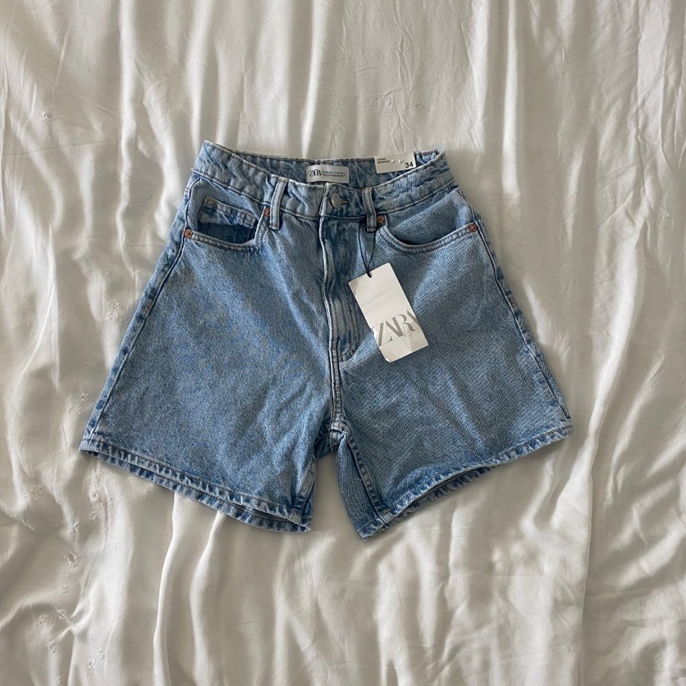 Zara Mom Cut Jean Shorts